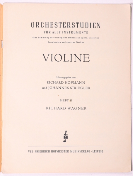 Preview: Orchesterstudien, Violine Heft 11 Richard Wagner