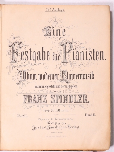 Preview: Eine Festausgabe für Pianisten von Franz Spindler