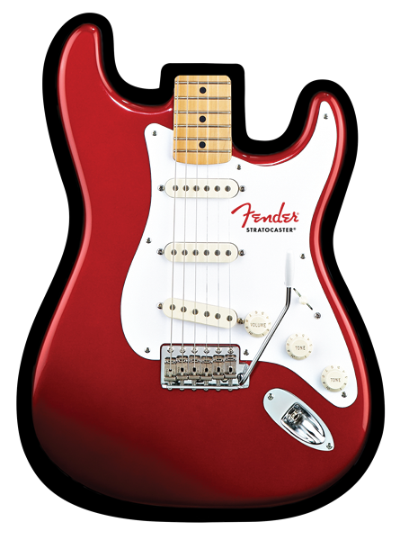 Preview: Fender Stratocaster Mouse Pad, Red