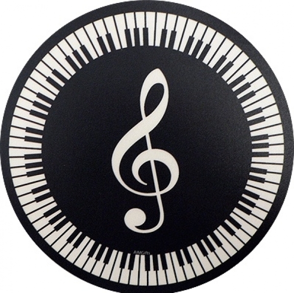 Preview: Mouse Mat Treble Clef and Keyboard Design