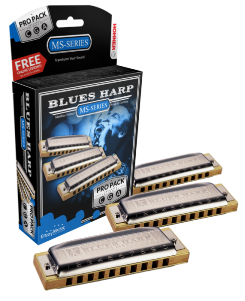 Preview: Hohner Blues Harp MS Pro 3er Pack