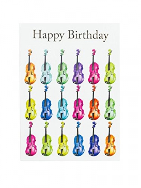 Preview: Happy Birthday Card - Jazzy Violin Design