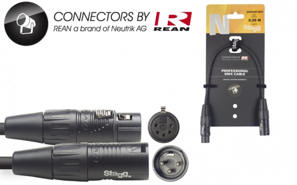 Preview: Stagg NDX025R-3M5F DMX Adapter