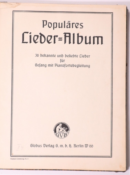 Preview: Populäres Lieder-Album Globus Verlag