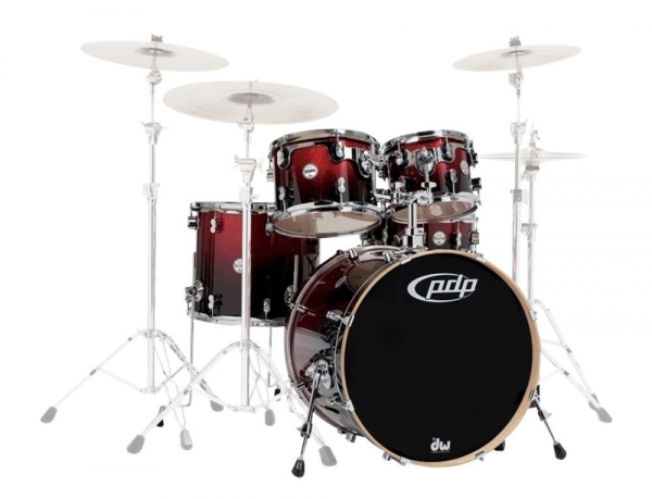 Preview: PDP by DW Shellset Concept Maple Red to Black Fade