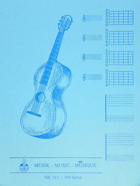 Preview: Notenblock für Gitarre STAR312