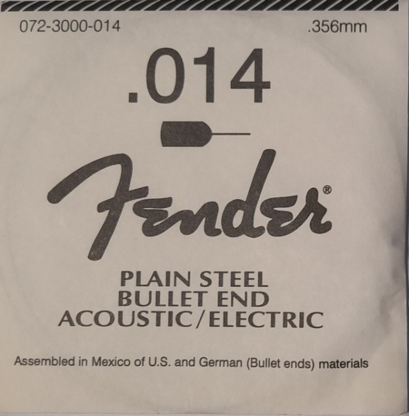 Fender Plain Steel Bullet End .014