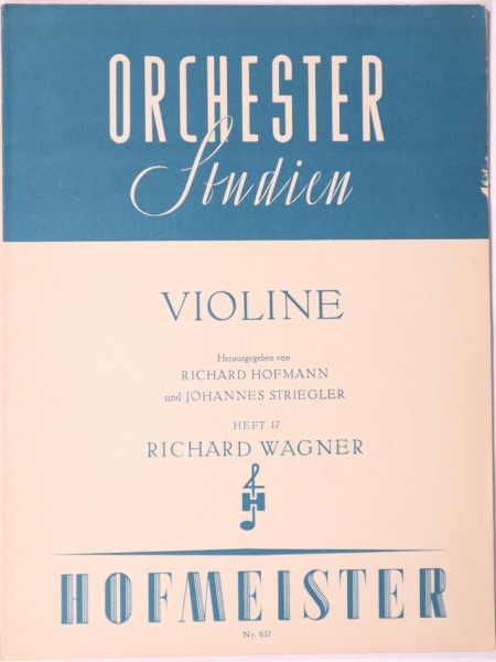 Orchesterstudien, Violine Heft 17 Richard Wagner