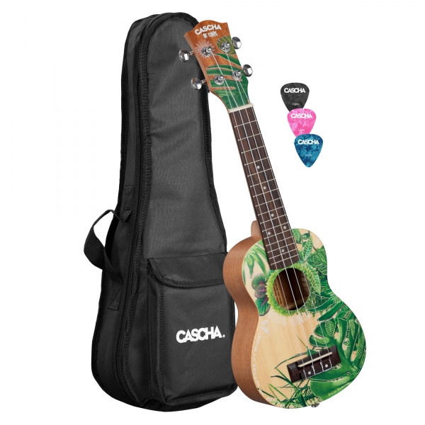 Cascha HH2602 Art Series Leafy Sopran Ukulele