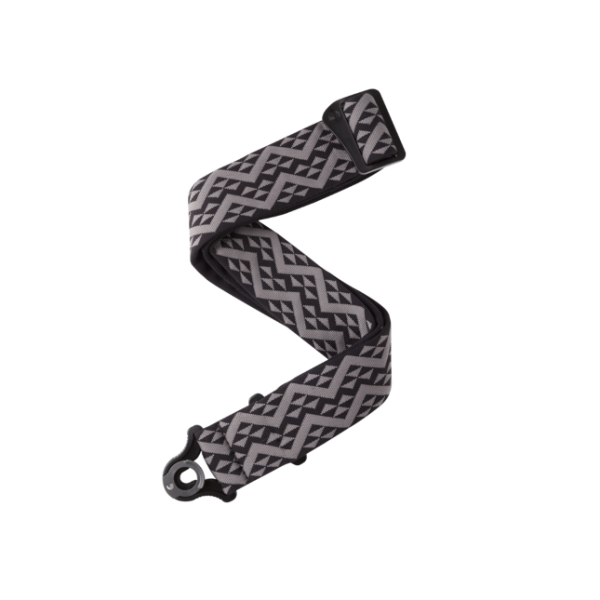 D'addario Auto Lock Gitarrengurt schwarze Geometrien