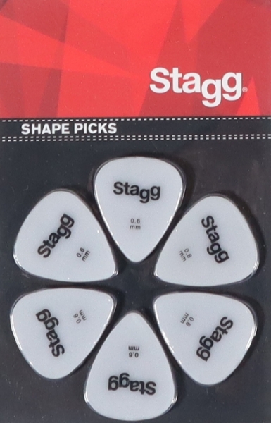 Stagg SPSTD X6-0,60 Standard Plektren (6) 0,60mm