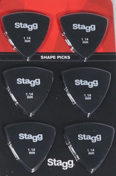 Stagg SPELLI X6-1,14 Triangle Plektren (6) 1,14mm