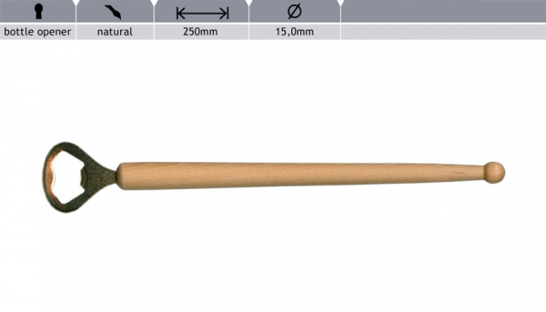 Rohema 61200 Flaschenöffner ''Trommelstock''