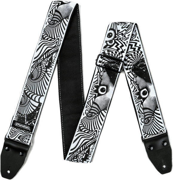 Dunlop I Love Dust Strap - Vortex - Black/White