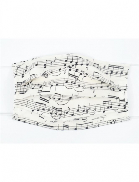 Face Covering Music Design (White)