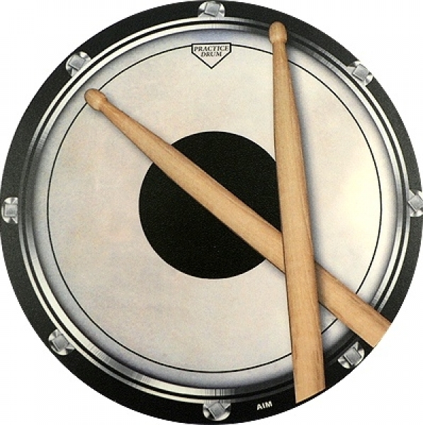 Mouse Mat Drum Head and Sticks Design