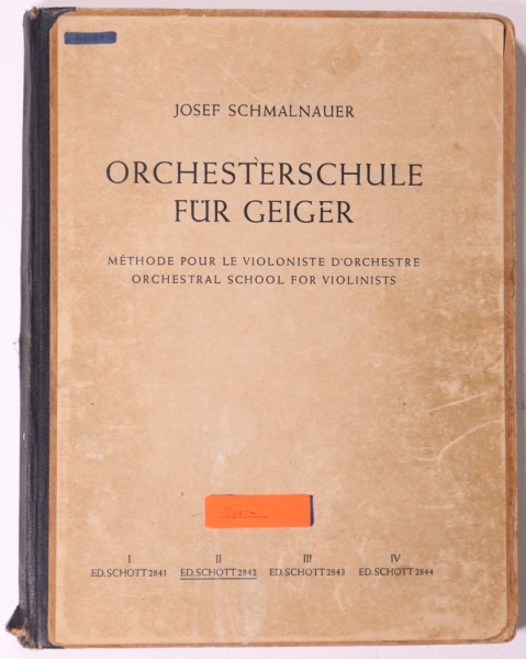 Orchesterschule für Geiger Opern