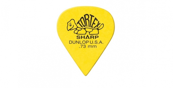 DUNLOP 4121 TORTEX Sharp Pick yellow, 0.73 mm