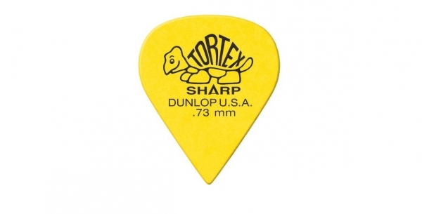 DUNLOP 4121 TORTEX Sharp Pick yellow, 0.73 mm