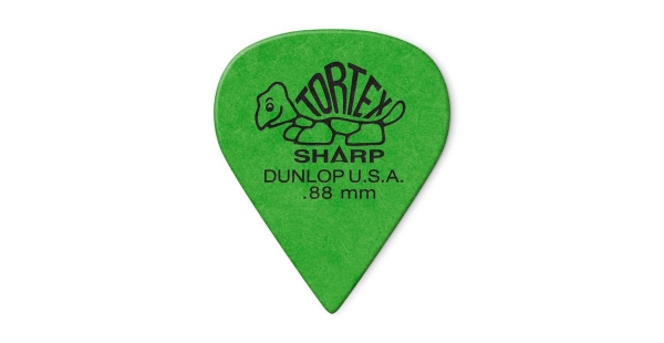 DUNLOP 4121 TORTEX Sharp Pick green, 0.88 mm