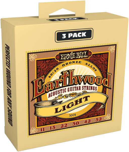 ERNIE BALL 3004 Earthwood Ph./Bronze Light 3erPack