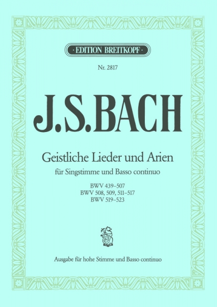 Geistliche Lieder und Arien v J. S. Bach