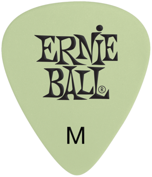 Ernie Ball 9225 Plektren, Glow in the Dark, Medium