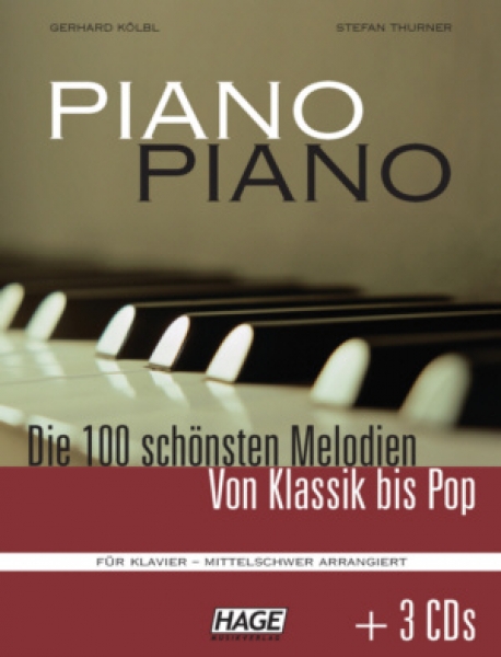 Piano Piano,mittelschwer arrangiert + 3 CDs