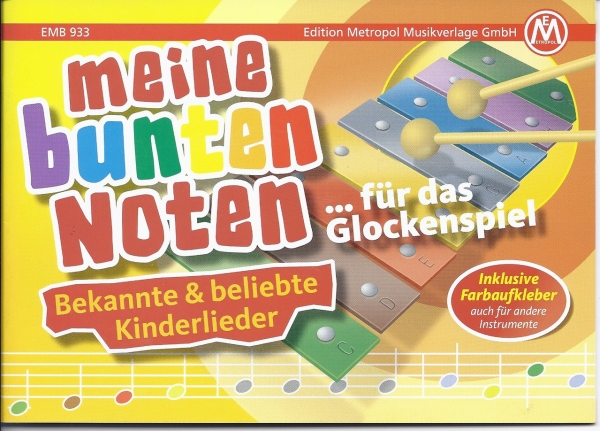 meine bunten Noten für Glockenspiel