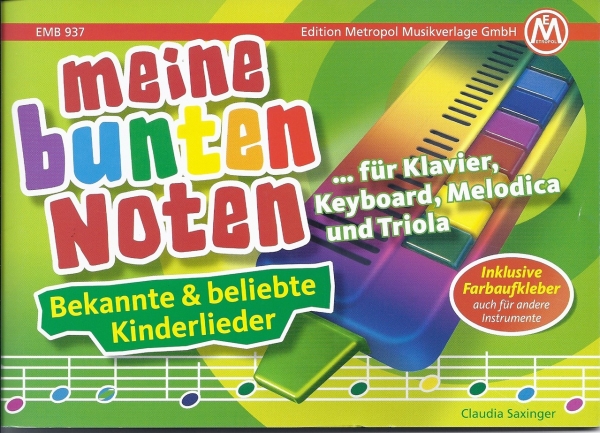 Meine bunten Noten für Klavier Kinderlieder