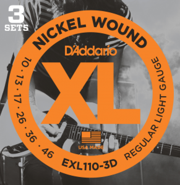 D'addario EXL110-3D 3er Pack