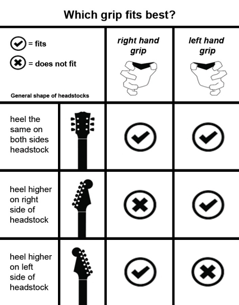 Preview: GuitarGrip Silver Metallic Male Hand left