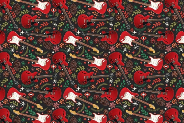 Preview: Acces Red Guitars Gift Wrap