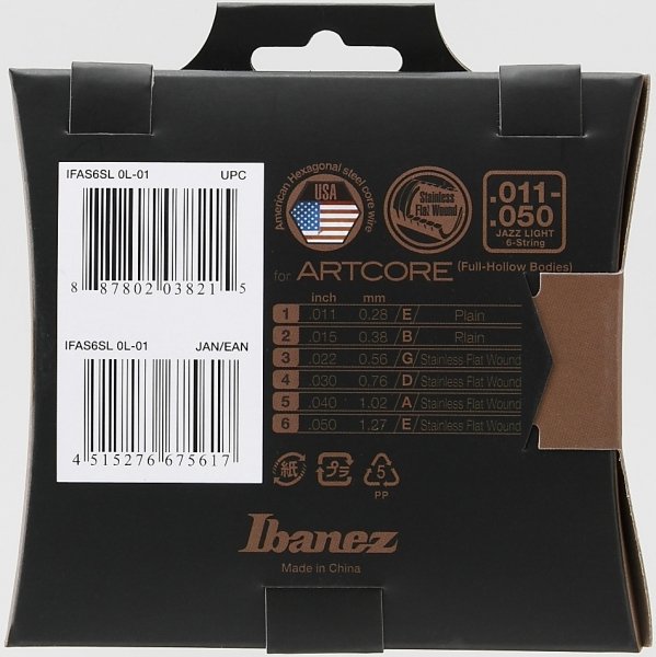 Preview: Ibanez IFAS6SL Saitensatz E-Gitarre Flatwound 11-50
