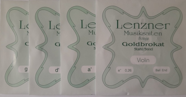 Lenzner 1000A Goldbrokat 4/4 Satz Violine
