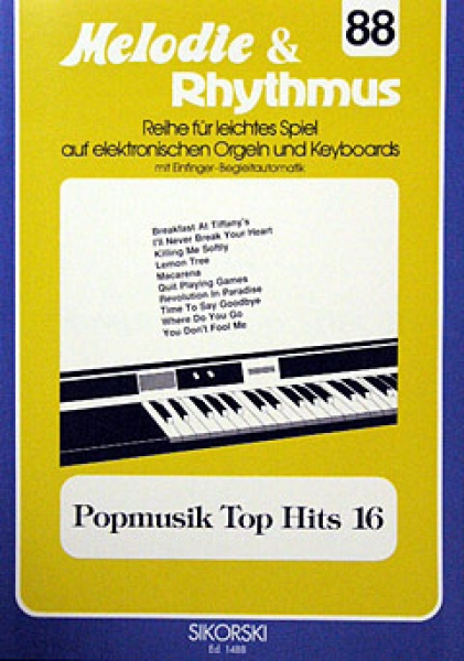 MELODIE & RHYTMUS Popmusik Top Hits 16 Heft 88