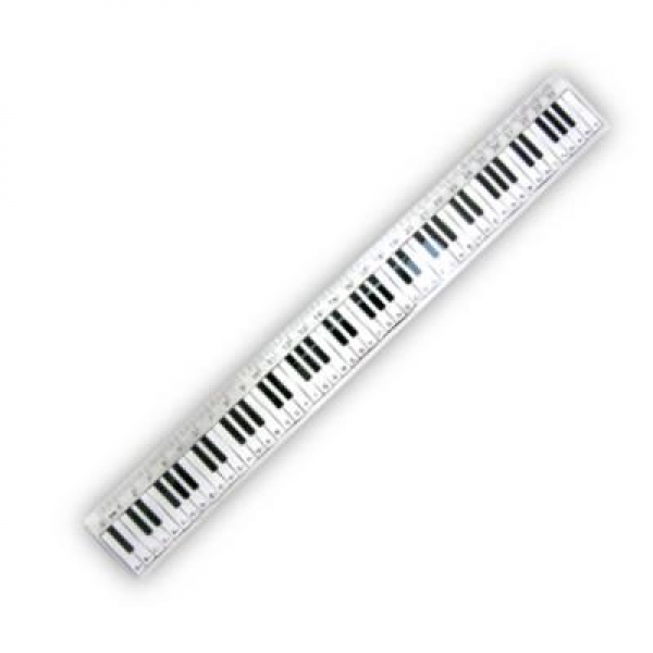 30cm Keyboard Design Clear Lineal