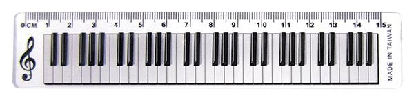 15cm Keyboard Design Clear Ruler